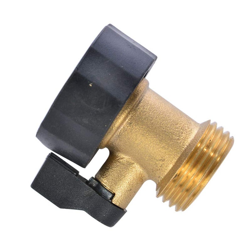 Sanpaint 3/4" Brass Garden Hose Shut Off Valve,1-Way Restricted-Flow Water Shut-Off, Fits 3/4 Inch Hose Connector - Image 2
